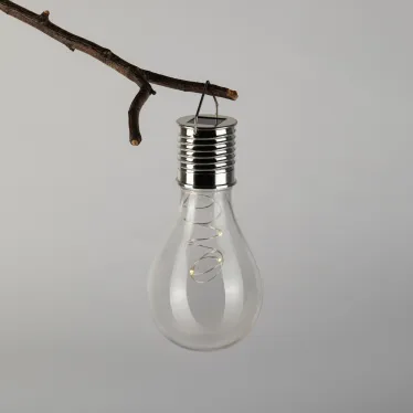 Светильник уличный Груша сталь на солнечной батарее 7,5x7,5x15 см 1 LED ERASF23-27 ЭРА