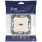 Розетка HDMI, Эра Elegance, сл.кость, 14-3114-02