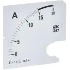 Шкала сменная для амперметра Э47 15/5А класс точности 1,5 96х96мм