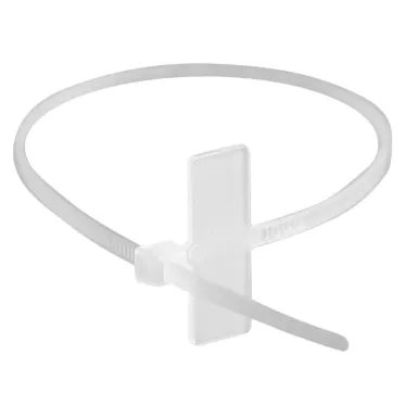 Хомут P6.6 маркировочный, белый 2,5x100, горизонтальная табличка под замком 24,5x7,8