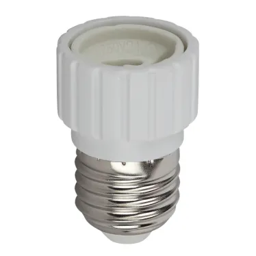 Патрон-переходник E27-GU10, белый (20/200/7200)