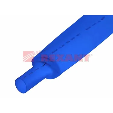 Термоусаживаемая трубка 40,0 20,0 мм, синяя, упаковка 10 шт. по 1 м, REXANT