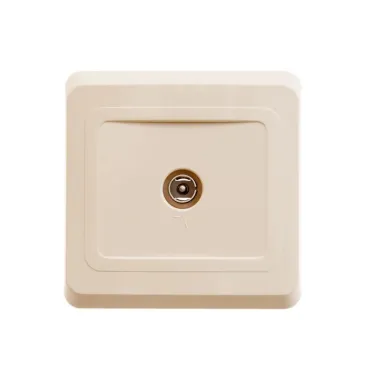 ЭТЮД Розетка телевизионная TV 0.7дБ скрытая бежевая