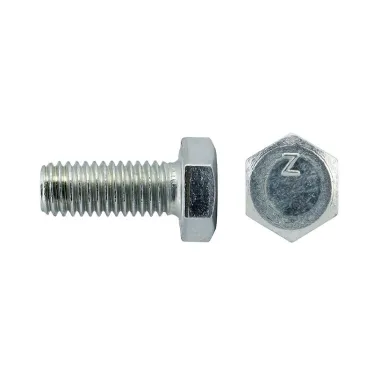 Болт DIN933 М5х16 шестигранная голова полная резьба оцинкованный (100 шт)