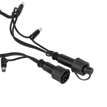 Гирлянда 100LED Нить 10 м, желтый свет, черн. каучук, 220В, IP65 ERAPS-NZ2