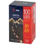Гирлянда 100LED Нить 10 м, желтый свет, черн. каучук, 220В, IP65 ERAPS-NZ2