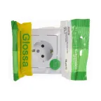 GLOSSA Розетка с заземлением в сборе белая