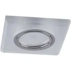 Светильник ИВО-50w G5.3 со светодиодной подсветкой 4000К квадратный белый матовый хром