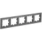 BRITE Рамка 5 постов РУ-5-БрГ графит