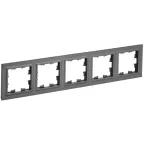 BRITE Рамка 5 постов РУ-5-БрГ графит