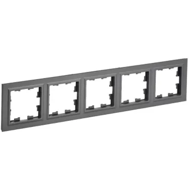BRITE Рамка 5 постов РУ-5-БрГ графит