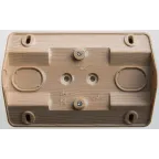 ЭТЮД Розетка угловая двойная открытой установки с заземлением со шт. 16А 250B, сосна