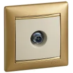 VALENA Розетка телевизионная TV звезда в рамку слоновая кость 1.5дБ