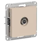 ATLASDESIGN TV РОЗЕТКА проходная 4DB, механизм, ПЕСОЧНЫЙ