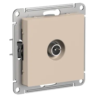 ATLASDESIGN TV РОЗЕТКА проходная 4DB, механизм, ПЕСОЧНЫЙ