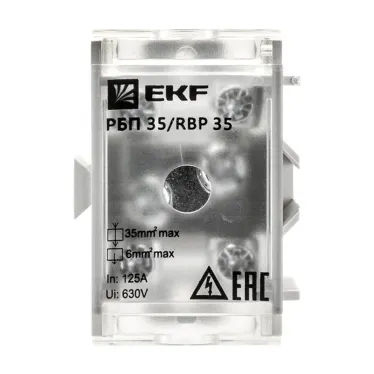 Блок распределительный проходной РБП 35 1х35-4х6кв.мм 125/50 А PROxima