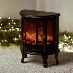 Новогодний декоративный светильник камин Печь, черный, 3 LED, 2*LR14(C), USB, 24*17*33 см EGNIK -P02