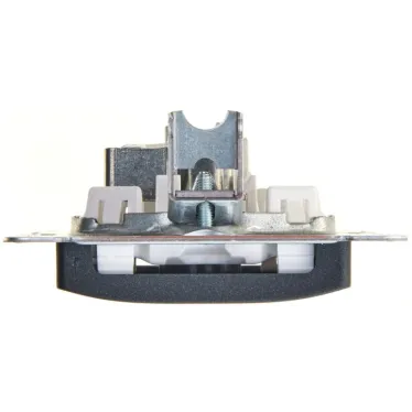 GLOSSA Розетка телевизионная TV одиночная 1DB антрацит в рамку