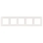Рамка для розеток и выключателей Серия 12 12-5105-01 на 5 постов, Сатин, белый
