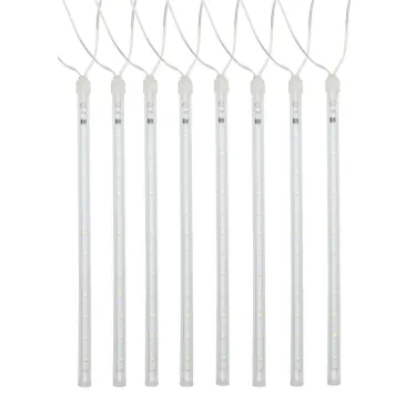 Гирлянда LED Сосульки 2,1м холодный свет, 7V, IP44 (трансформатор в комплекте)