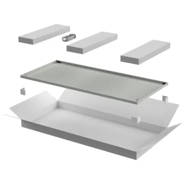 Дверь металлическая для шкафа LINEA N 42U 600 мм серая