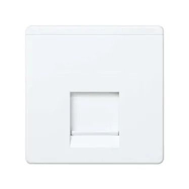 Адаптер на 1 RJ45(12) 75528-, 75540-, 75541-, 75544-39, широкий, шторки, S27, белый