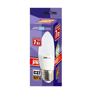 Лампа светодиодная LED 7Вт E27 560Лм 230V/50Hz холодный матовая свеча SP