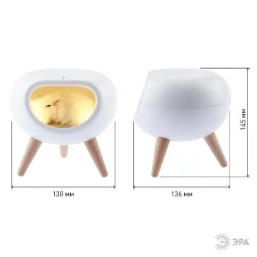 Детский ночник - светильник светодиодный NLED-467-1W-W котик белый