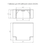 Т-образный угол 40х40 4 шт/комп