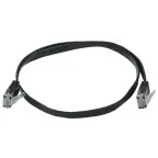 Патч-корд плоский категории 6 UTP 0.5м чёрный