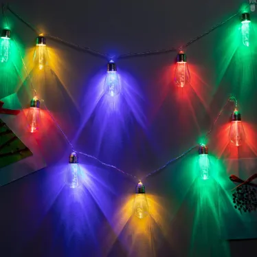 Гирлянда Нить С Новым годом, 1.8 м, 10 LED, мультико лор, IP20 ENIN-16M
