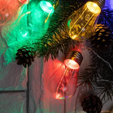Гирлянда Нить С Новым годом, 1.8 м, 10 LED, мультико лор, IP20 ENIN-16M