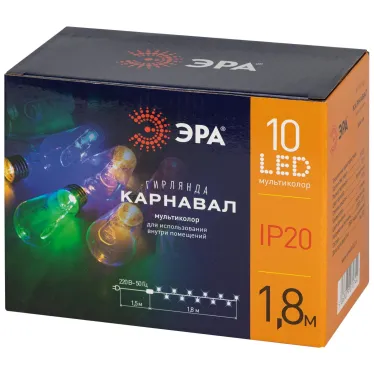 Гирлянда Нить С Новым годом, 1.8 м, 10 LED, мультико лор, IP20 ENIN-16M