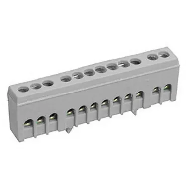 Шина L фаза корпусный изолятор на DIN-рейку ШНИ-6х9-14-К-Ср