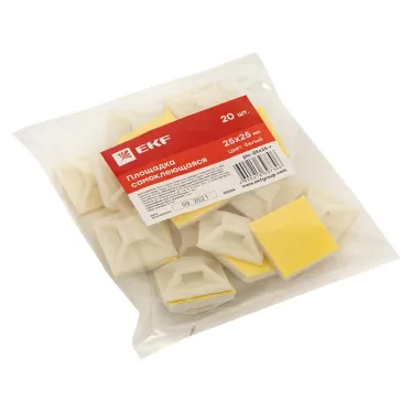 Площадка самоклеящаяся (20х20мм.) белая (20шт.) PROxima