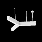 Светильник светодиодный ДСО-45Вт 3000К X-Line Y-образный белый