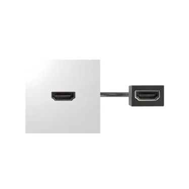 Модуль с адаптером, проходной HDMI мама/мама, белый, 400