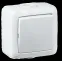 Выключатель одноклавишный наружный белый IP44 10А