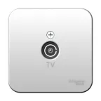 Коннектор ТВ BLANCA с изолирующей пластиной, алюминий