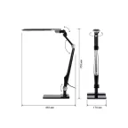 Светильник настольный светодиодный NLED-497-12W-BK на струбцине и с основанием черный