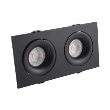 Светильник встраиваемый IP20 50 Вт GU10 черн. алюм. DENKIRS DK2122-BK