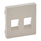 Valena LIFE Лицевая панель для аудиорозетки с пружинными зажимами двойной Слоновая кость