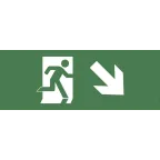 Этикетка самоклеющаяся 200х60мм Фигура/стрелка вниз вправо DPA/DBA INFO-DBA-006