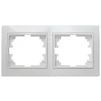 Рамка на 2 поста гор., СУ, Plano, белый, 1-502-01