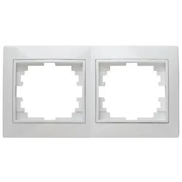 Рамка на 2 поста гор., СУ, Plano, белый, 1-502-01