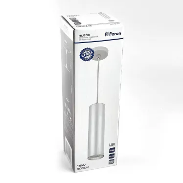 Светильник светодиодный ДСО-15w 4000К 1350Лм IP40 на подвесе белый