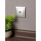 Валенсия лицевая панель розетки TV 1-местная 75Ом 5-862МГц сталь