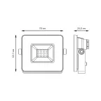 Прожектор светодиодный ДО 10 Вт 895 лм 4000К AC 220В IP65 76х93х28мм Elementary G2 Gauss