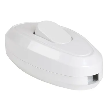 Выключатель одноклавишный разборный для бра ВБ-01Б белый