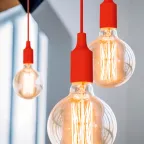 Светильник подвесной под лампу 1хE27 AC 220В Красный IP20 1000х40х94мм Пластик Decor Gauss